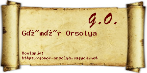 Gömör Orsolya névjegykártya