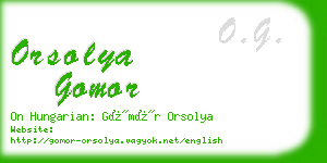 orsolya gomor business card